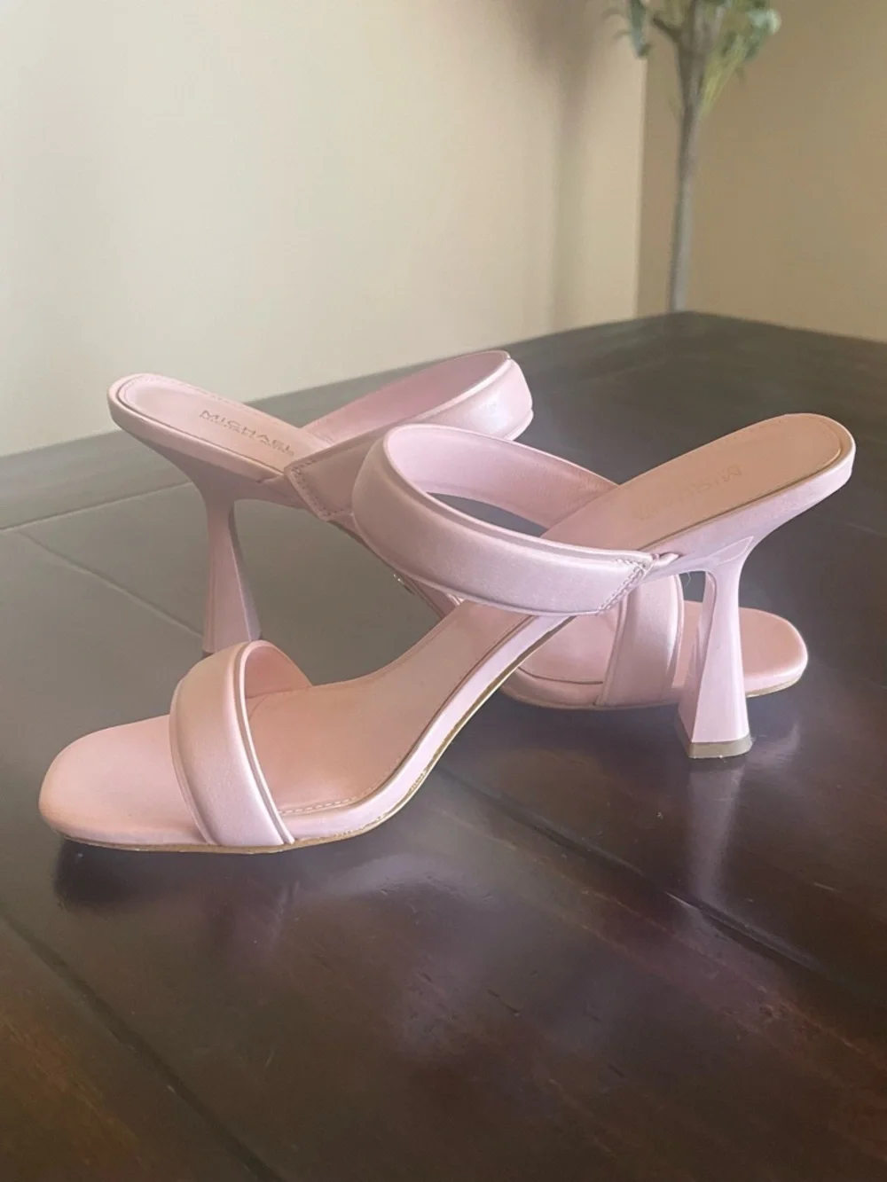 Michael Kors Clara Leather Dress Sandals Smokey Rose